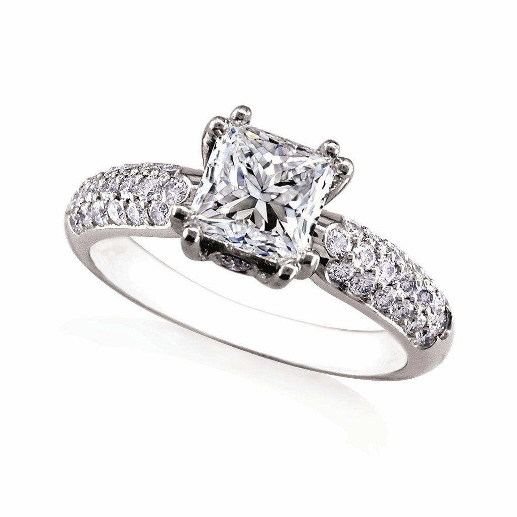 Engagement Ring WhiteFlash, 'Rhapsody' Pave Diamond Setting