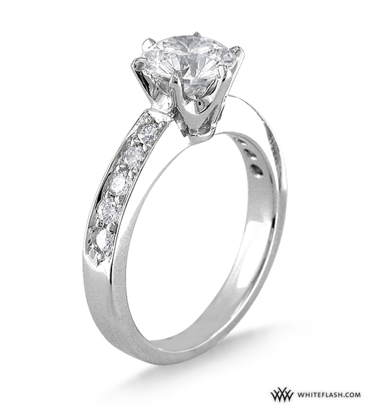 Engagement Ring WhiteFlash, 'Harmony' Diamond, Fishtail Pave Setting