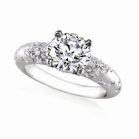 Engagement Ring WhiteFlash, 'Harmony' Diamond, Fishtail Pave Setting