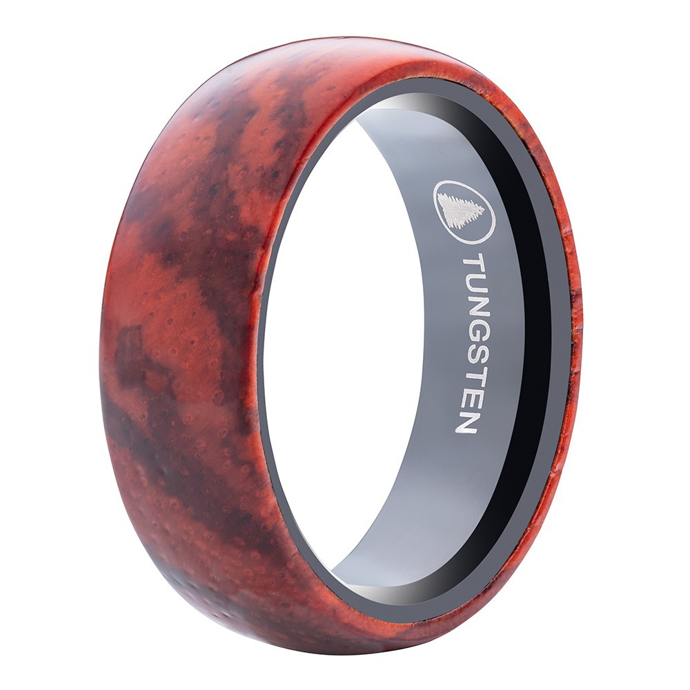 Zebra Wood Wedding Band