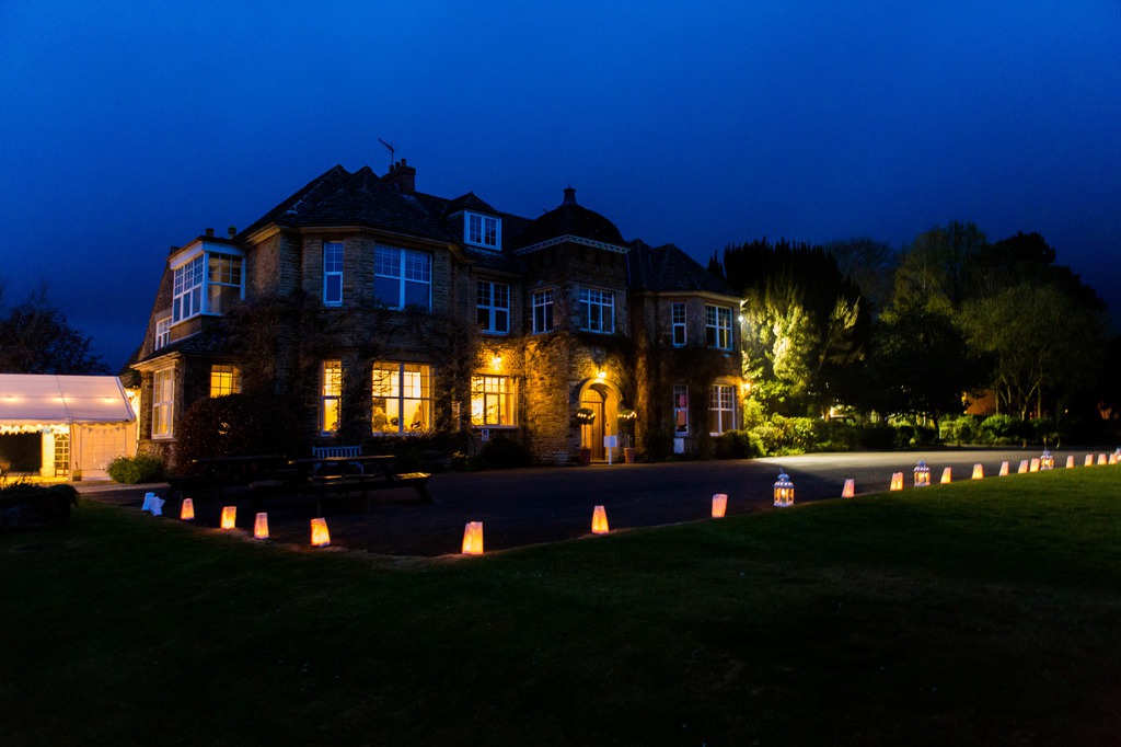 Middle Aston House Night View