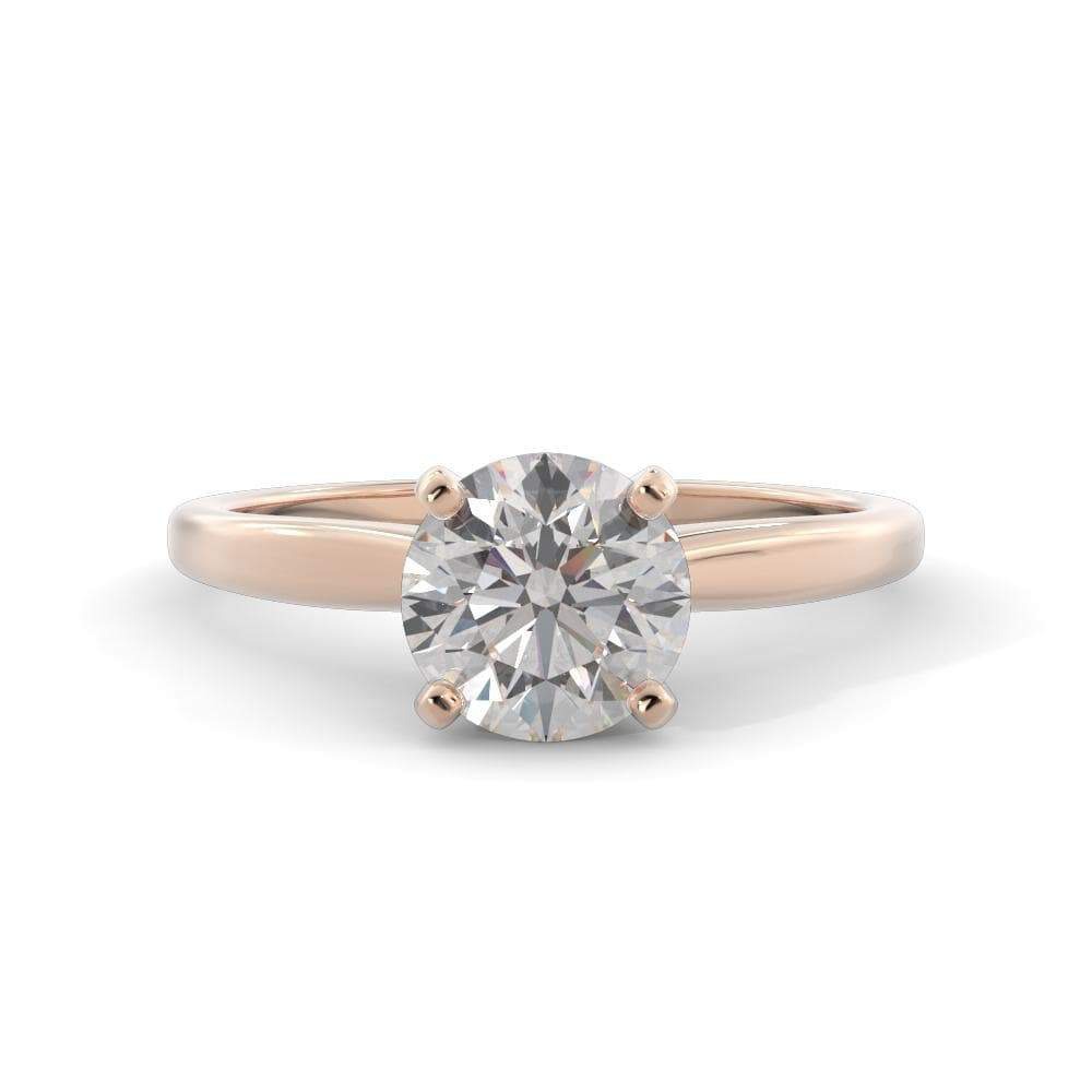 Rose Gold LabGrown Diamondd Solitaire Engagement Ring