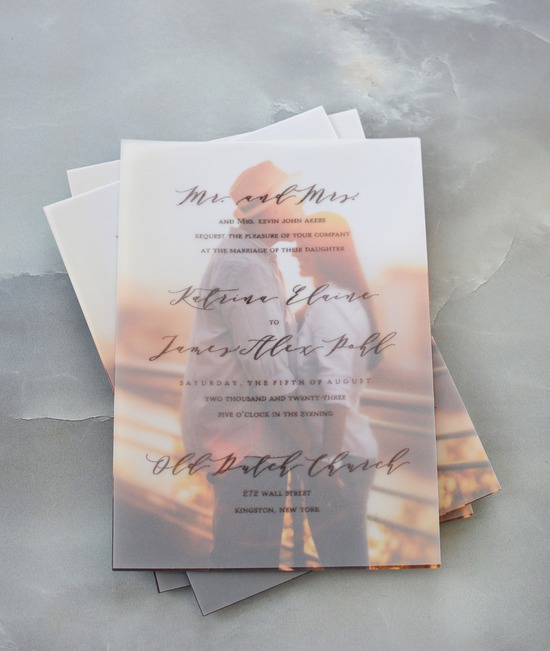 PHOTO PERFECT LAYERED VELLUM INVITATION