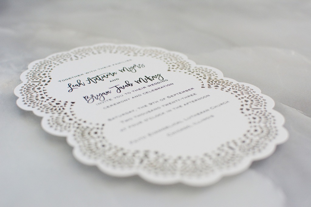 SWEET SCALLOPS LASER CUT INVITATION