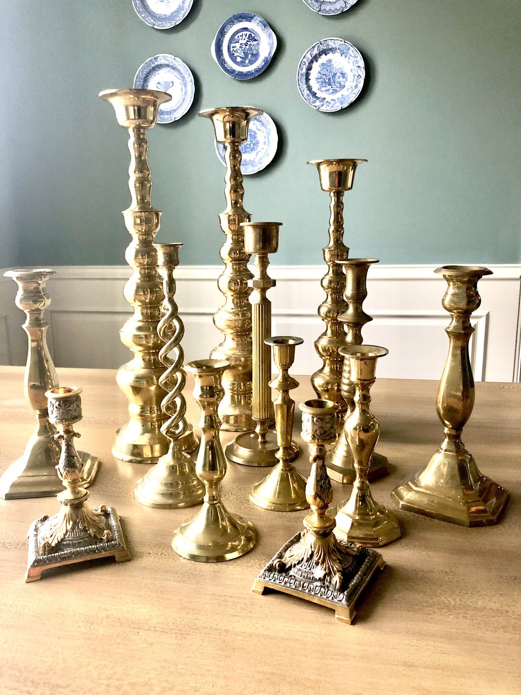 Brass candlesticks