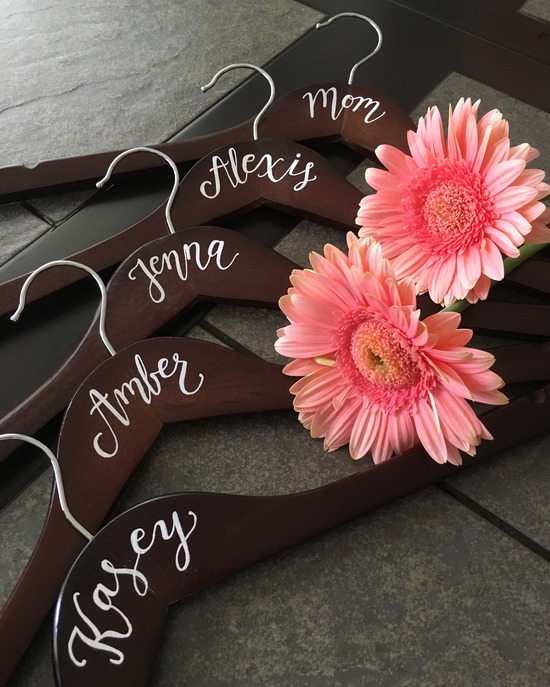 hangers for bride and bridesmaids