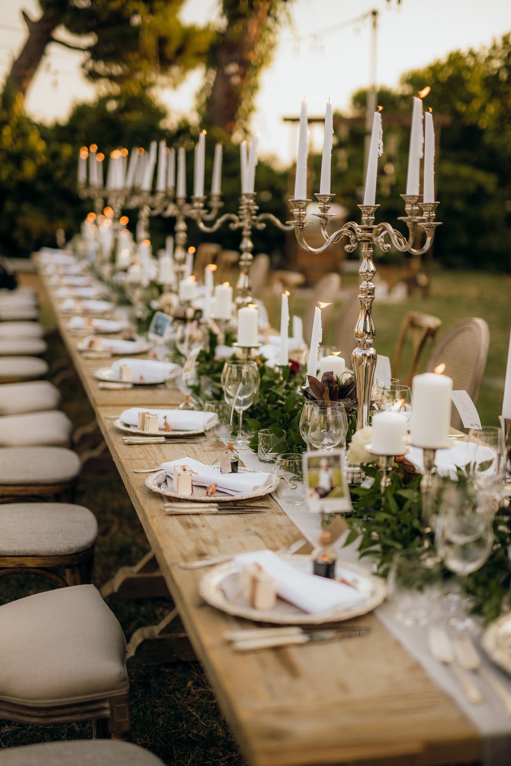 Wedding dinner setup