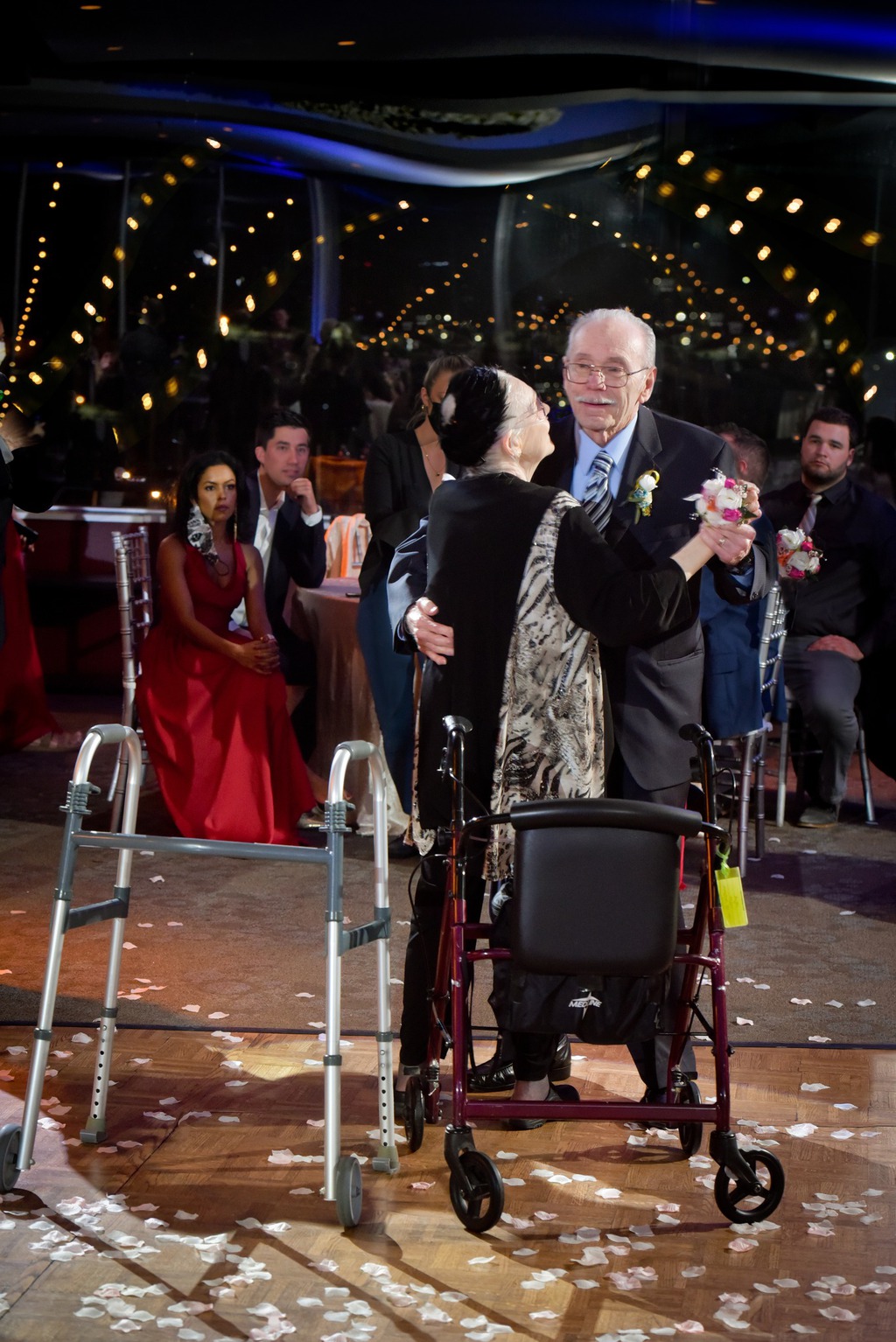 Grandparents Dance With Walkers
