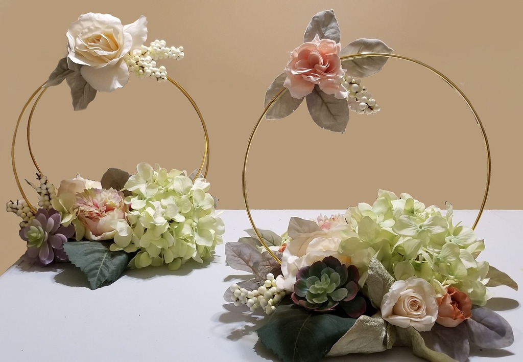 Gold Hoop Centerpieces