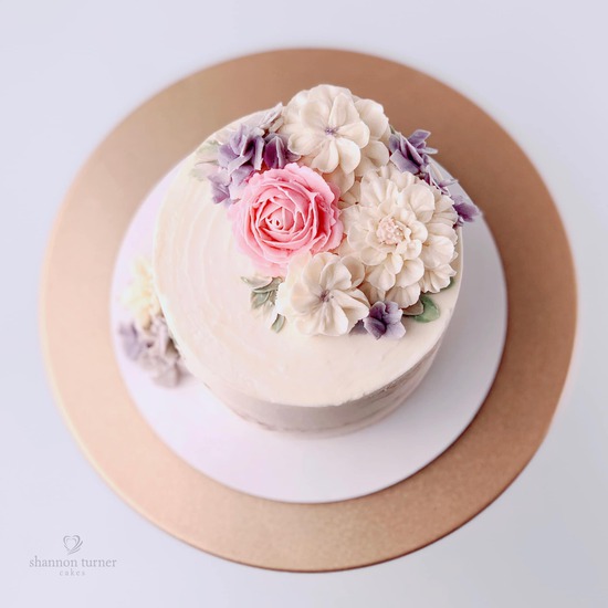 Korean Buttercream Florals Cake