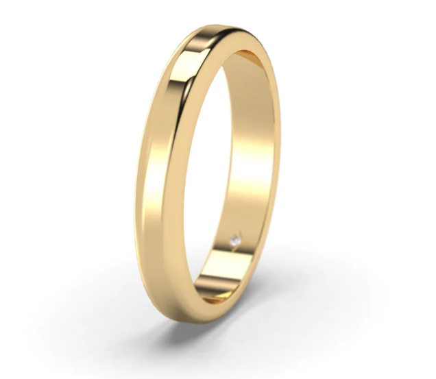 Classic Rounded Plain Wedding Band Ring