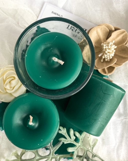 Unscented Emerald Green Votive Candles