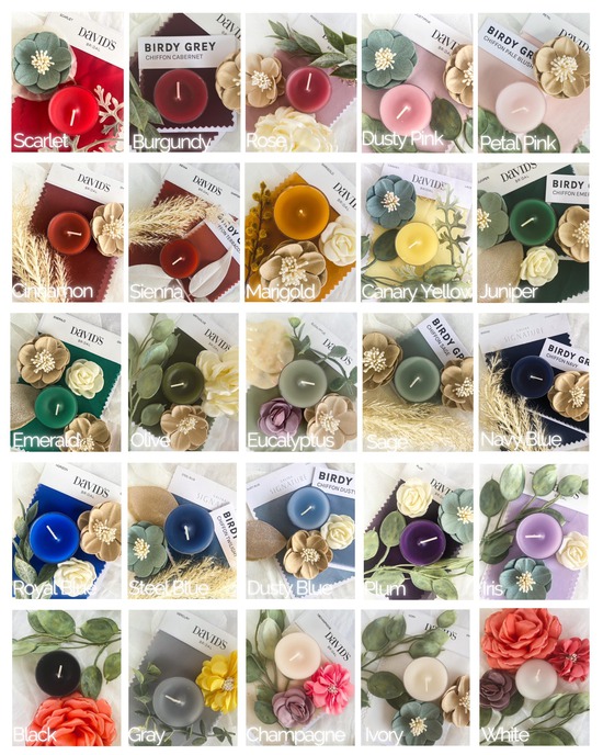 Unscented Tealight Candles 25 Color Choices