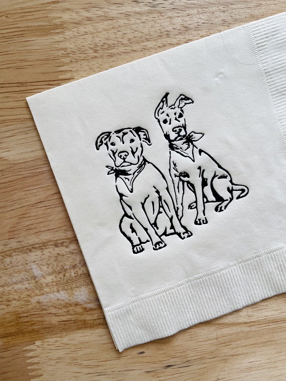 Custom Pet Portrait Cocktail Napkins