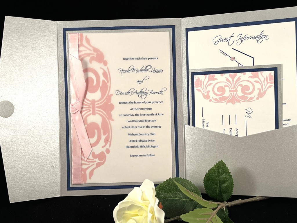 Vellum Overlay Pocket Invitation