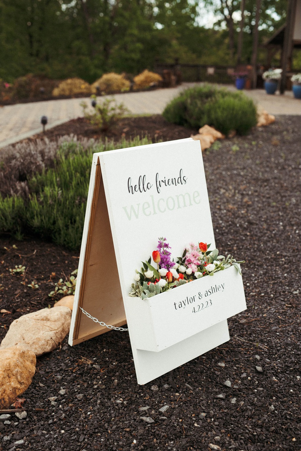 Floral Wedding Flower Sign