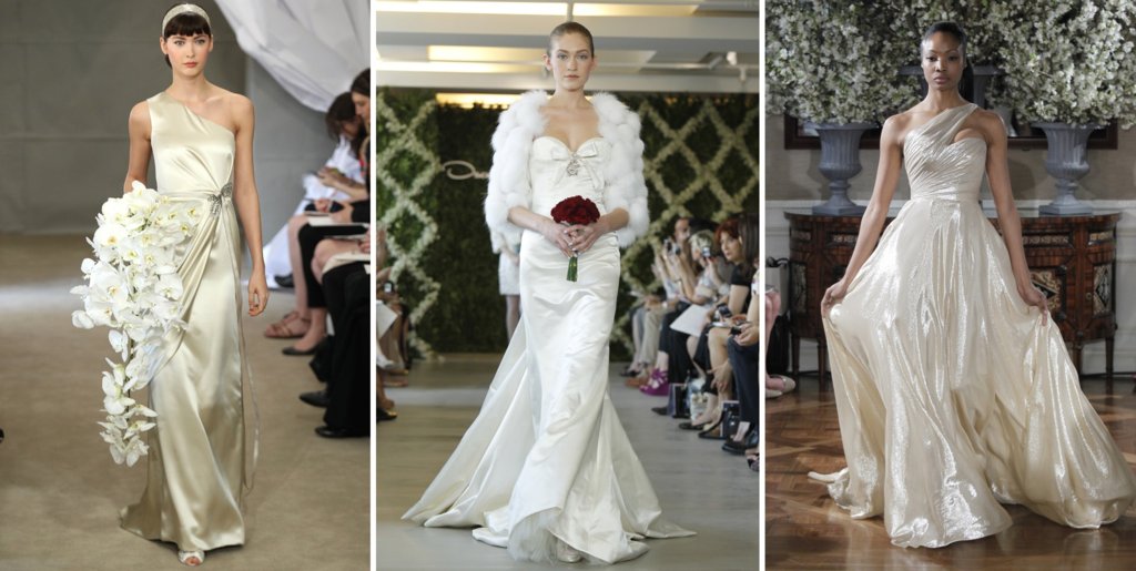 metallic wedding dress trend spring 2013 bridal gowns