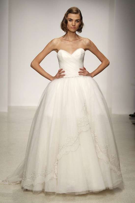 Stunning dutchess satin white and ivory wedding dresses from Pool