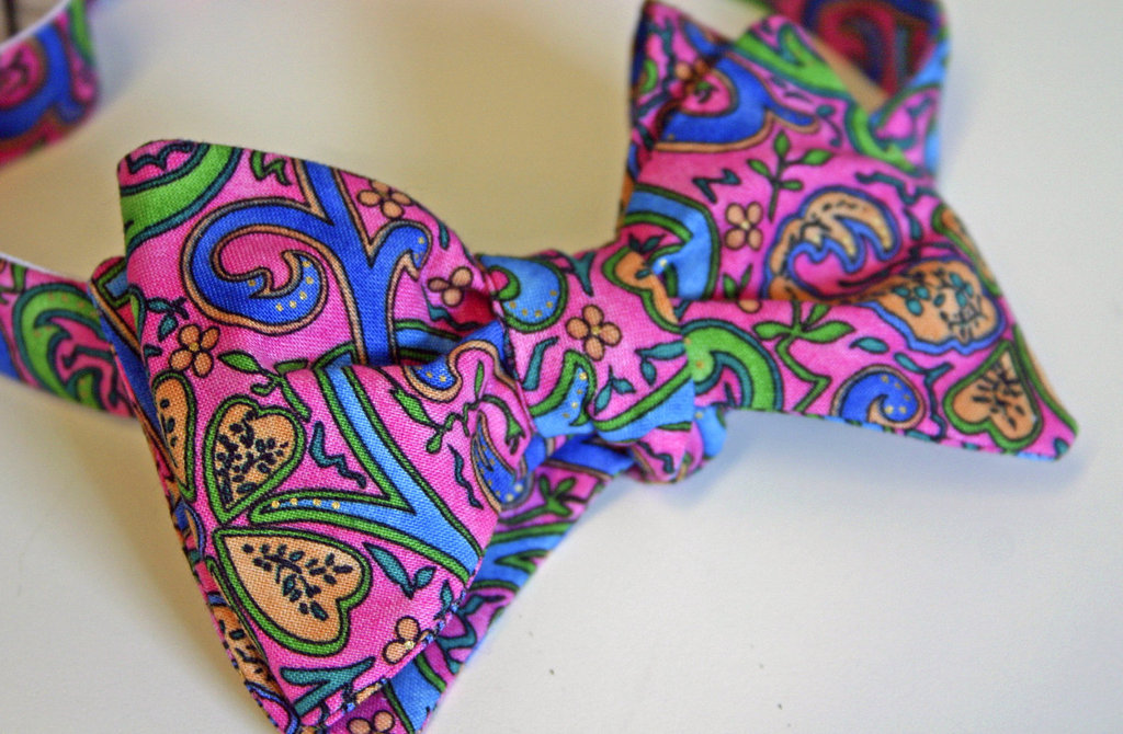 bold paisley bow tie for groom