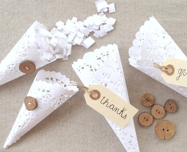Ceremony Exit Lace Confetti Cones For Wedding Guests Wedding Ceremony Exit Lace Confetti Cones For Guests