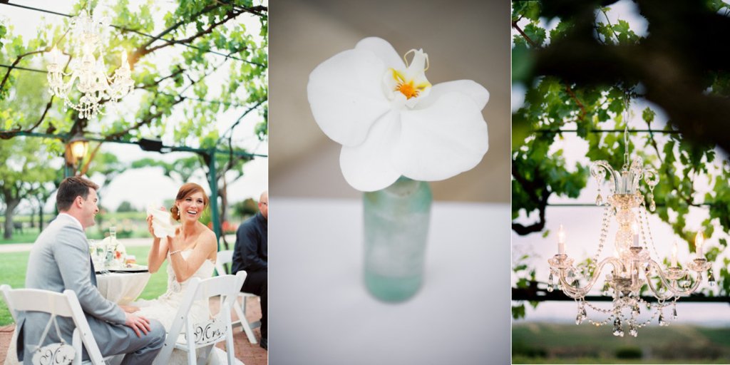 Outdoor Wedding Inspiration White Orchid Flowers Chandeliers