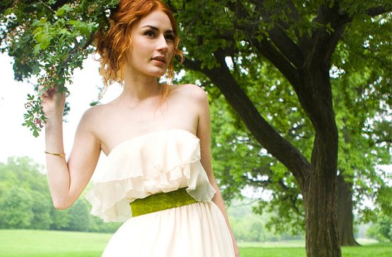 bohemian wedding dress green bridal sash