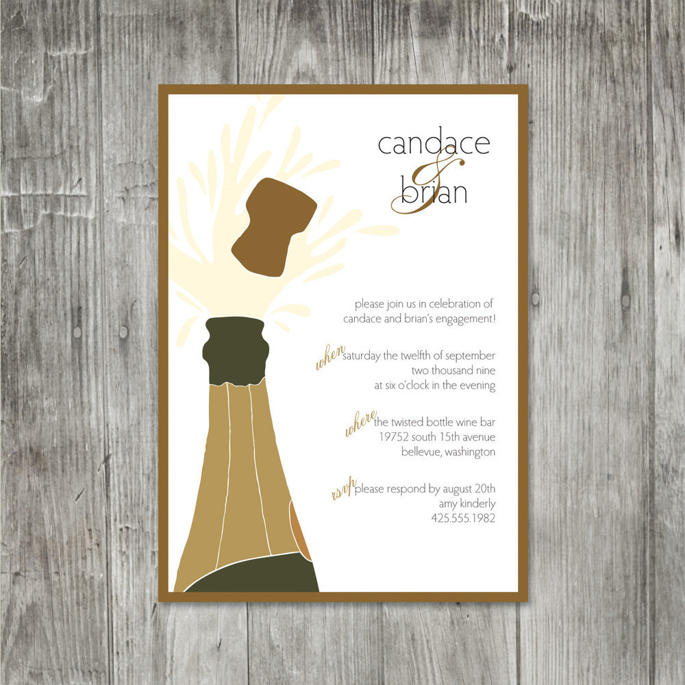 Champagne Wedding Invitations Chic Neutrals