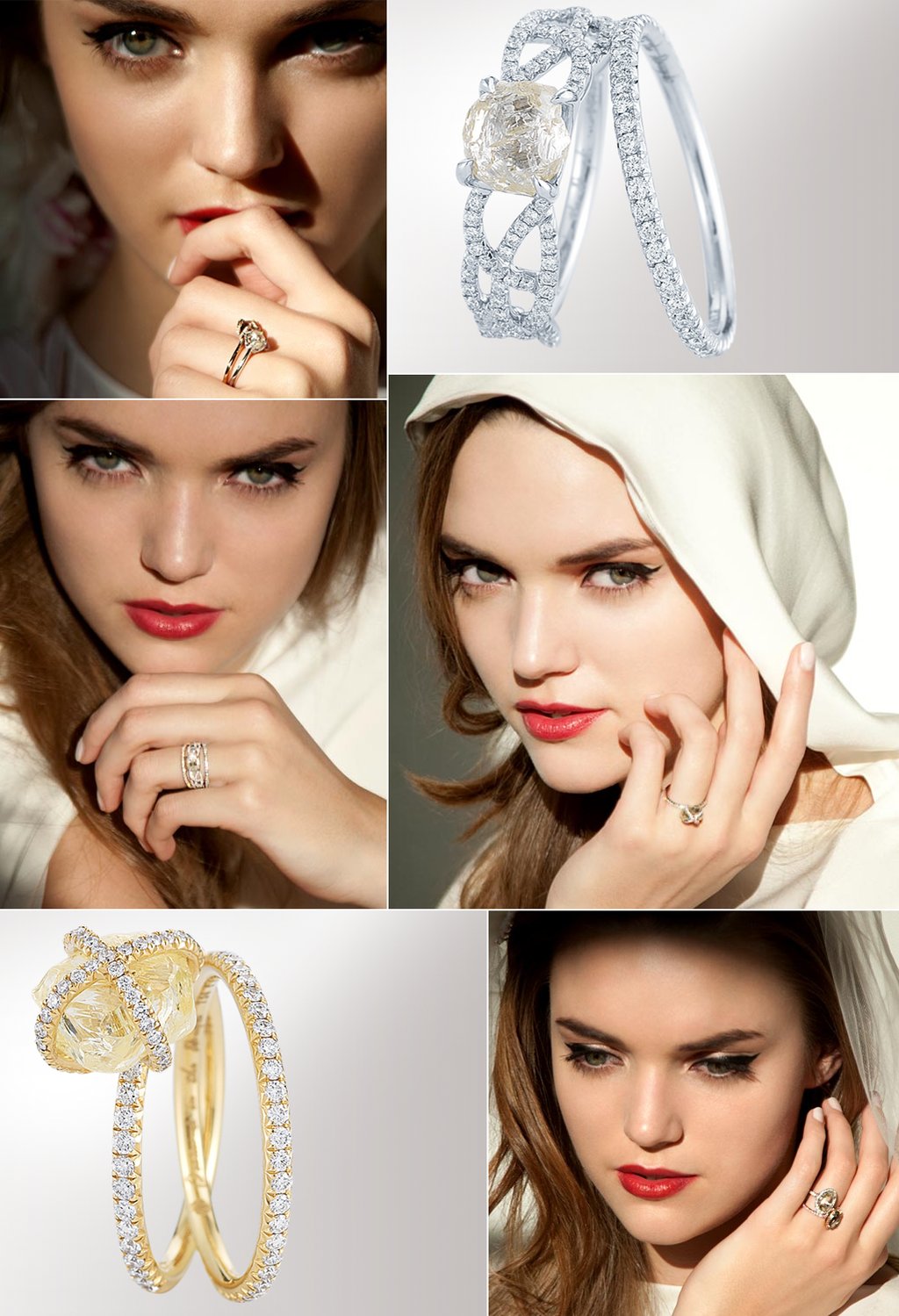 DITR unique engagement rings 2012 wedding jewelry trends rough cut diamonds