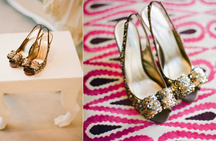 gold sparkle wedding shoes