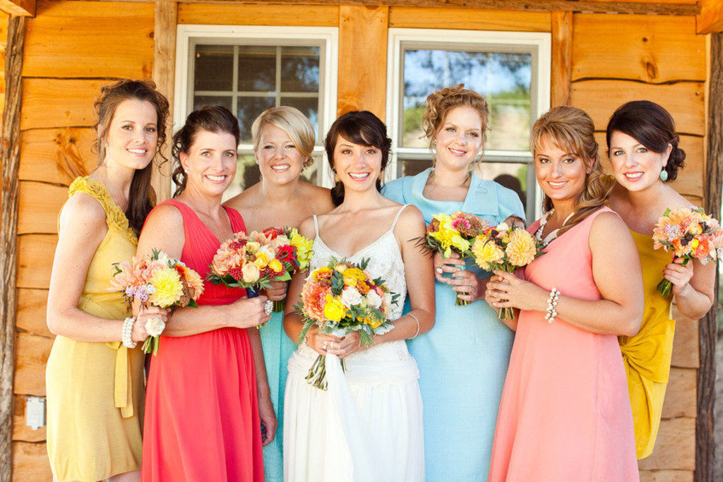 Romantic Pastel Mix And Match Bridesmaids Romantic Pastel Mix And Match Bridesmaids