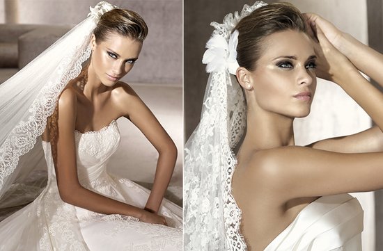 2012 Wedding Hair Accessories Bridal Hairstyles Pronovias Lace