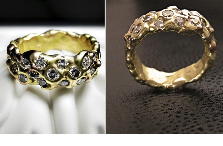 Unique Engagement Rings Wedding Bands Handmade Yellow Gold With Unique Engagement Rings Wedding Bands Handmade Yellow Gold With Floating Diamonds