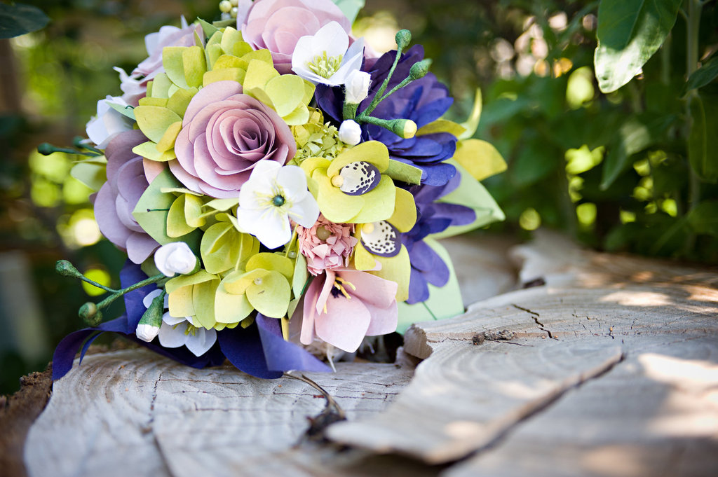 wedding flower alternatives bridal bouquets from etsy purple green