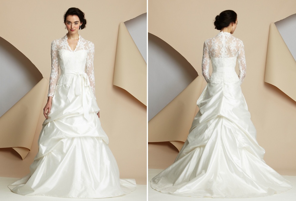 cathedral wedding dress with sleeves