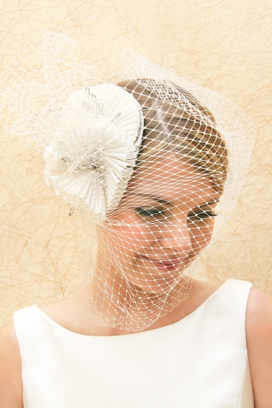 bridal veils hair accessories by Suzy Orourke lace heart headband