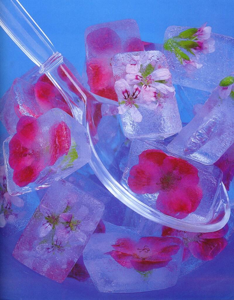 floral ice cubes wedding DIY project