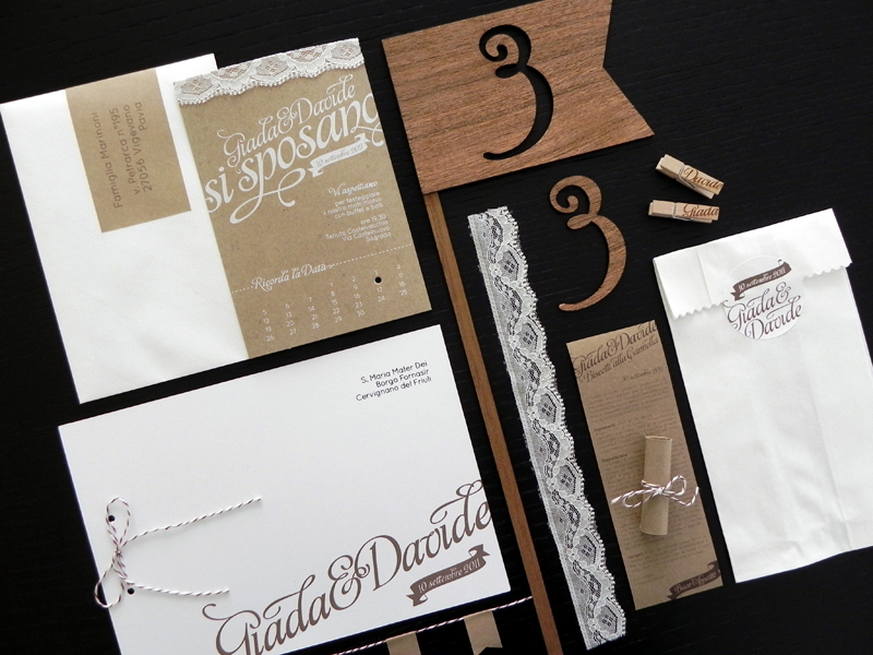 Kraft Paper Lace Wedding Invitations romantic handmade weddings 2