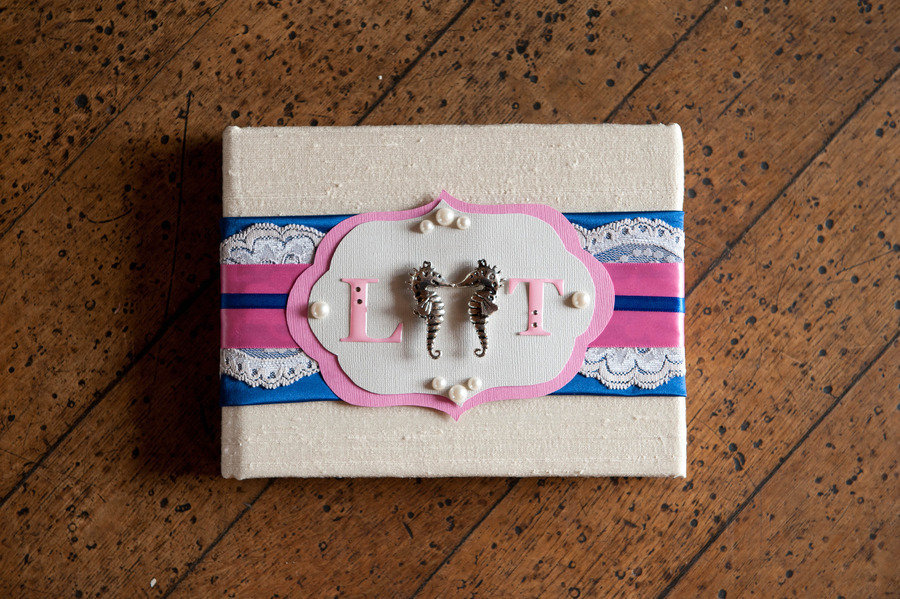 nautical themed real wedding guest book