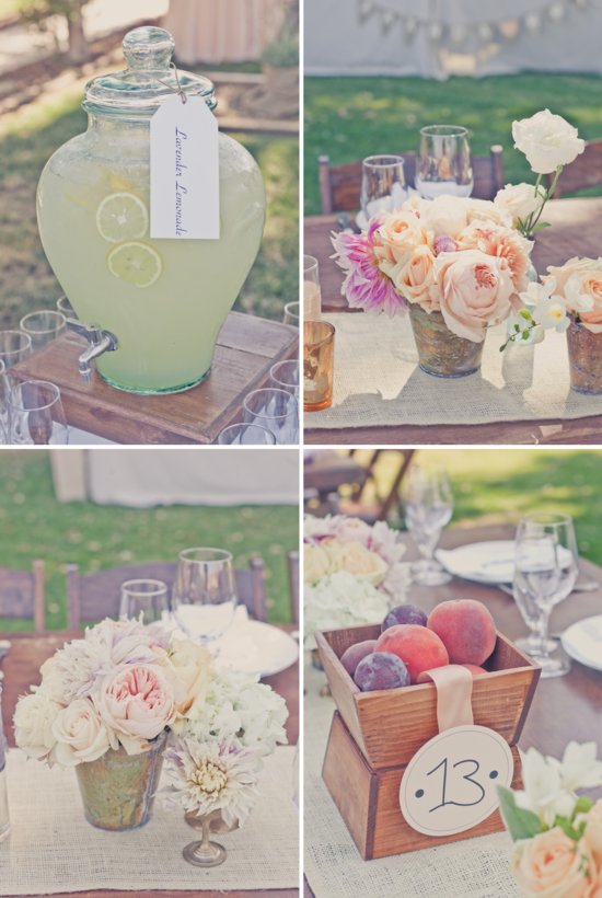 elegant outdoor wedding romantic colors peach lavender weddings