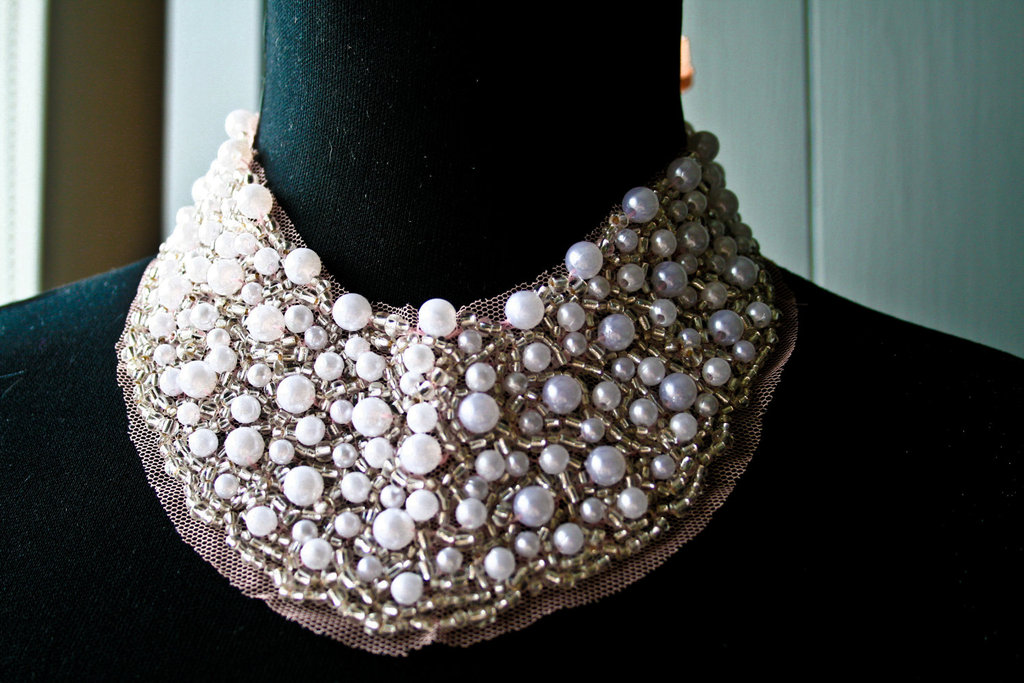 pearl wedding accessories handmade Etsy wedding finds bib necklace