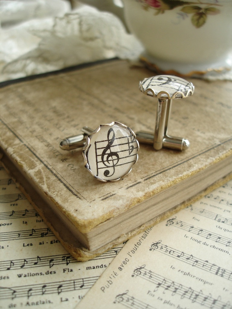 music themed wedding accessories cufflinks