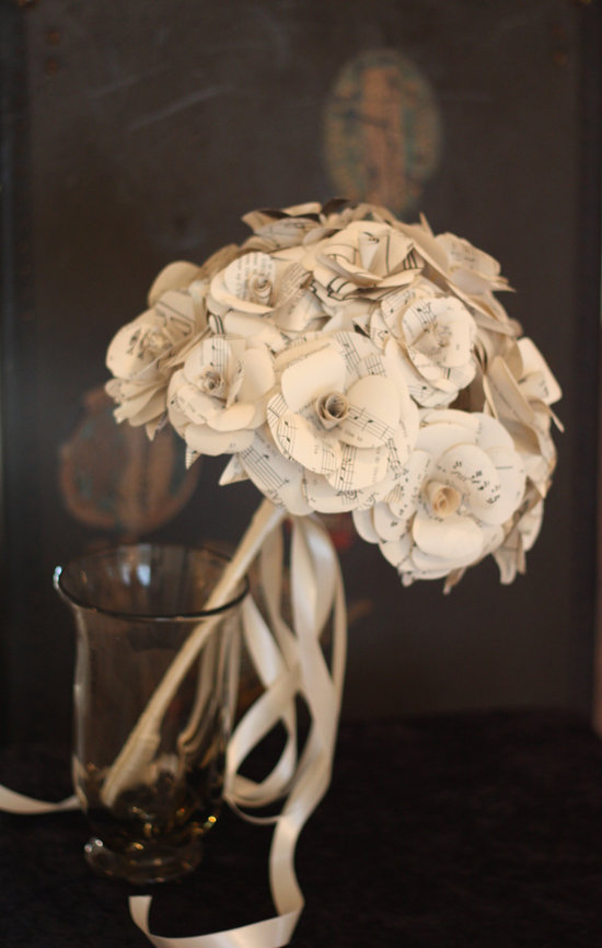 music themed wedding accessories ceremony reception decor paper flower