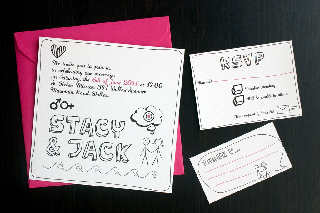 Fun Wedding Finds On Etsy Handmade Weddings Stick Figure 15 Fun Wedding Finds On Etsy Handmade Weddings Stick Figure Invitation Suite