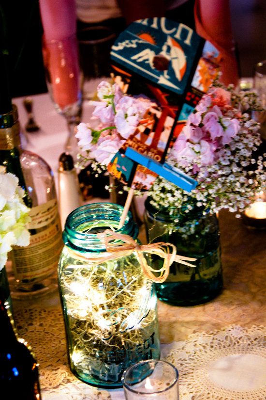 burlap lace mason jar wedding decor centerpieces