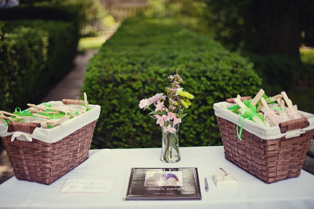 Kansas City wedding simple centerpiece pink lilac